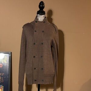 Men's Brown Cardigan Sweater